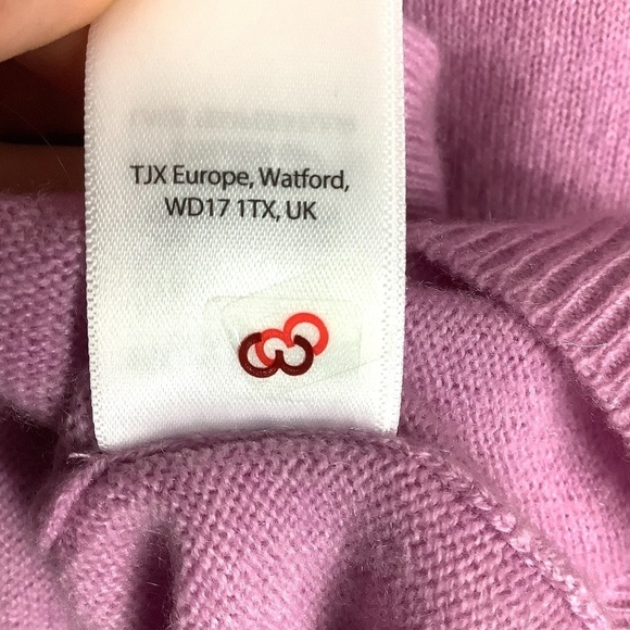 100% 2 ply Cashmere Short Sleeve Top Lavender Pink Size Large - Picture 9 of 10